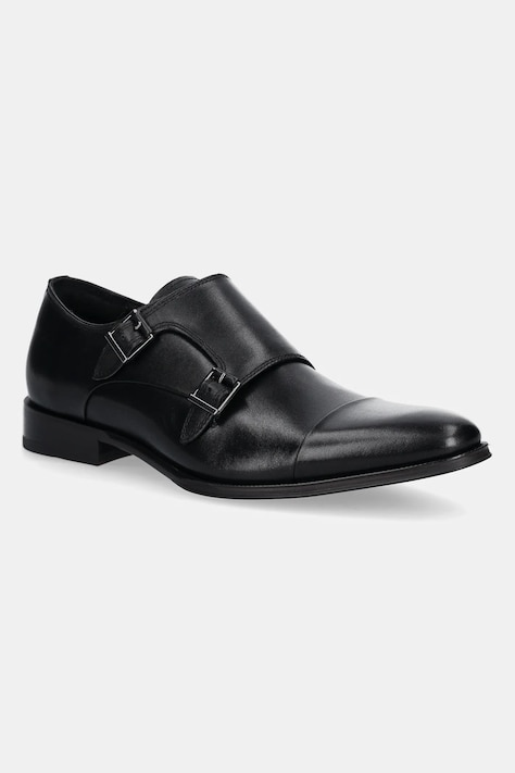 Aldo pantofi de piele AXWELL barbati, culoarea negru, 13617279
