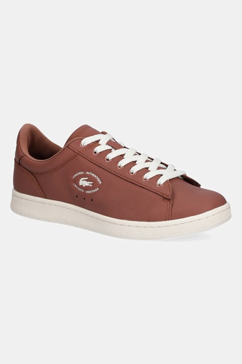 Lacoste sneakers din piele CARNABY bărbați, culoarea maro, 49SMA0032