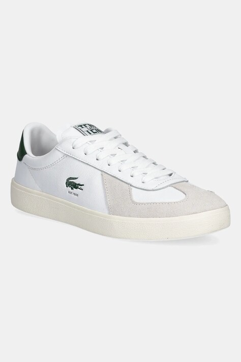 Kožené tenisky Lacoste BASESHOT PRO bílá barva, 49SMA0063