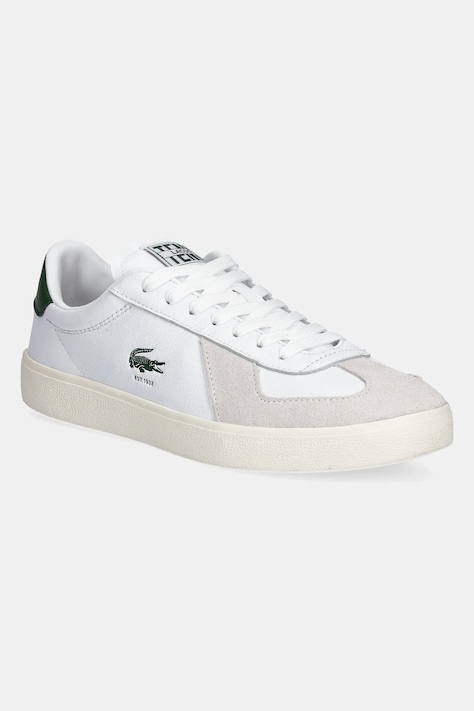 Lacoste sneakersy skórzane BASESHOT PRO męskie kolor biały 49SMA0063