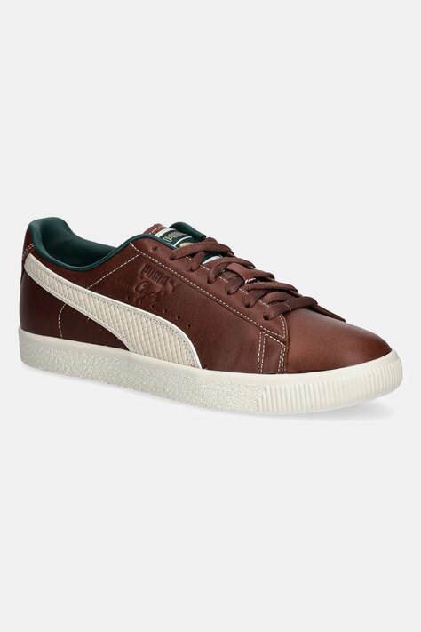 Puma sneakers din piele Clyde Palais Artisan barbati, culoarea maro, 402249