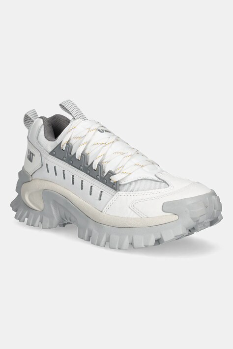 Caterpillar sneakers din piele INTRUDER MET barbati, culoarea alb, P726243