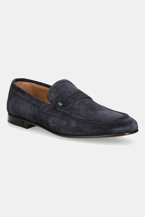 Baldinini mocasini din nubuc barbati, culoarea bleumarin, U5E106P1CROS