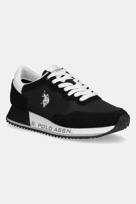 Sneakers boty U.S. Polo Assn. CLEEF černá barva, CLEEF006M/5NS1