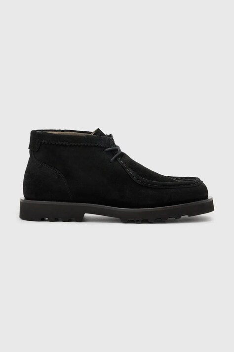 Замшеві кросівки AllSaints Skiff Suede Boot чоловічі колір чорний M015FC
