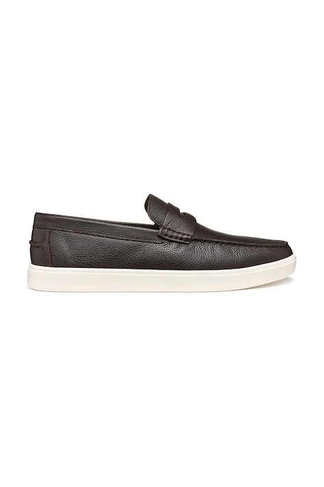 Geox mocasini de piele U AVOLA barbati, culoarea maro, U55GSA 00046 C6009