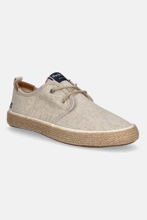 Pepe Jeans espadrile PORT LINEN culoarea bej, PMS10330