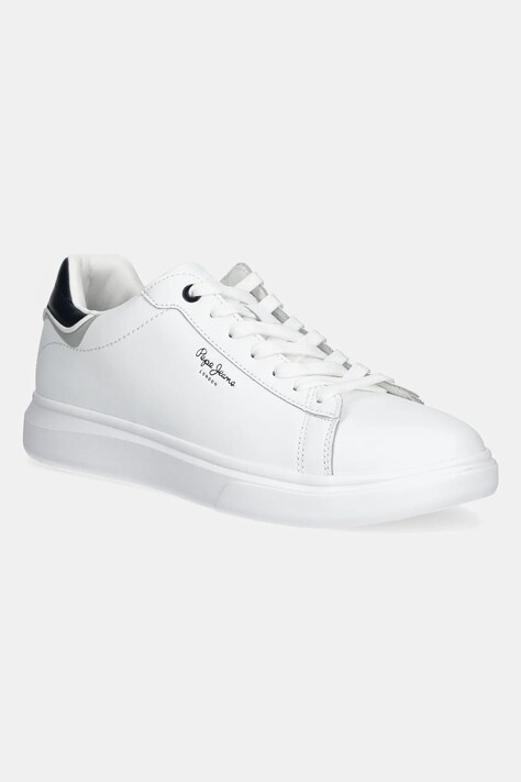 Kožené tenisky Pepe Jeans EATON ONE M pánske, béžová farba, PMS00044