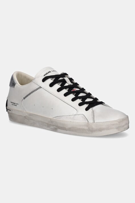 Шкіряні кросівки Crime London DISTRESSED чоловічі колір білий 14004PP7