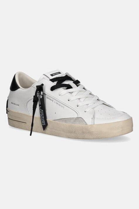 Crime London sneakers din piele SK8 DELUXE barbati, culoarea alb, 17100PP6