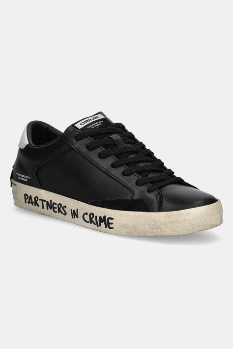 Crime London sneakers din piele DISTRESSED bărbați, culoarea negru, 18010AA6