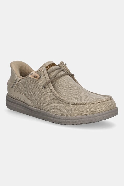 Skechers mocasini MELSON culoarea bej, 210959