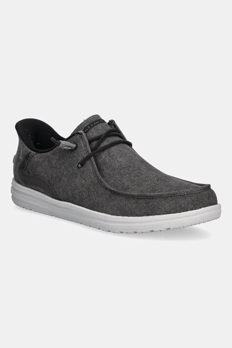 Skechers mocasini MELSON culoarea gri, 210959