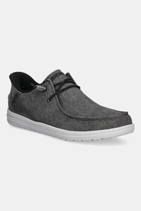 Mokasíny Skechers MELSON pánské, šedá barva, 210959