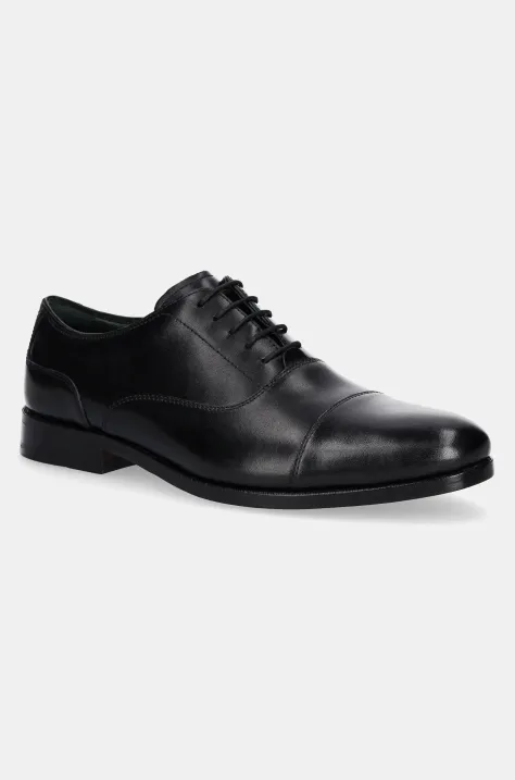 Clarks Originals półbuty skórzane CraftJames Cap męskie kolor czarny 26178572