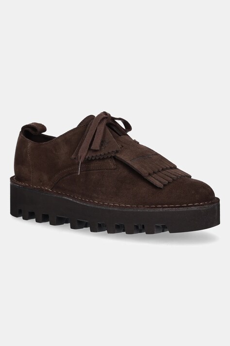 Замшеві туфлі Clarks Originals x Engineered Garments Desert Khan колір коричневий 26183856
