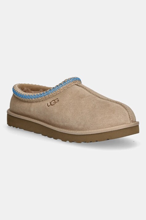 Παντόφλες σουέτ UGG Tasman χρώμα: μπεζ, 5950.SSNT