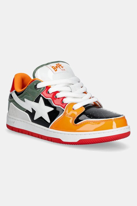 A Bathing Ape leather sneakers NEW BAPE SK8 STA #2 M1 orange color 1L30191312