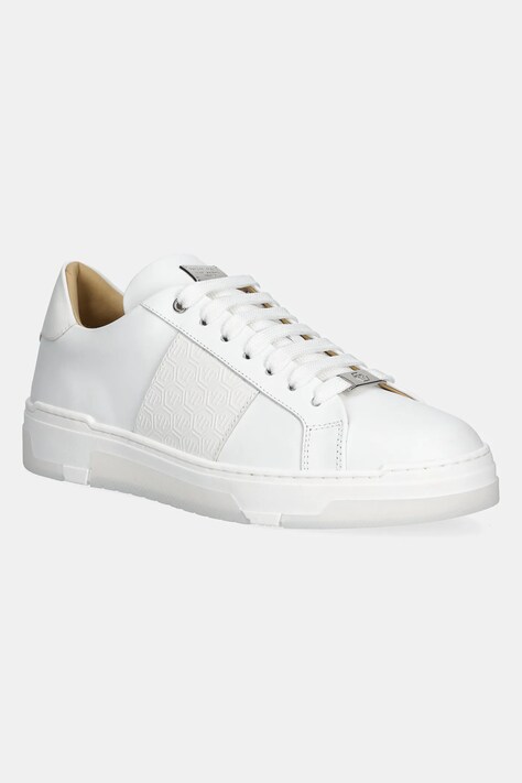 Philipp Plein bőr sportcipő Lo-Top Monogram fehér, USC0706 PLE005N 01