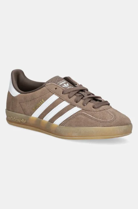 Замшевые кроссовки adidas Originals Gazelle Indoor цвет коричневый JQ0175