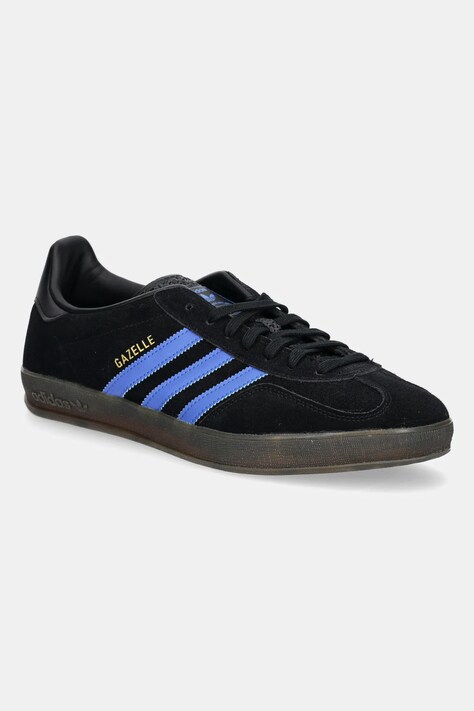 Замшевые кроссовки adidas Originals Gazelle Indoor цвет чёрный JQ2692