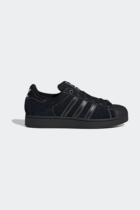 Замшевые кроссовки adidas Originals Superstar II цвет чёрный JH5470