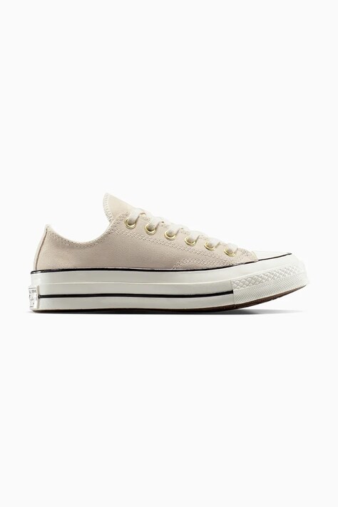 Converse tenisi din piele intoarsa Chuck 70 culoarea bej, A13829C