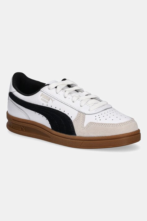 Шкіряні кросівки Puma Indoor колір білий 401360