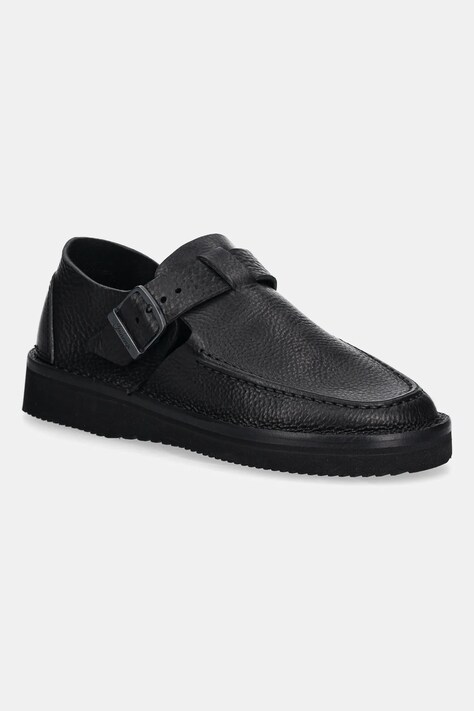 Fracap leather loafers Sandals black color D151