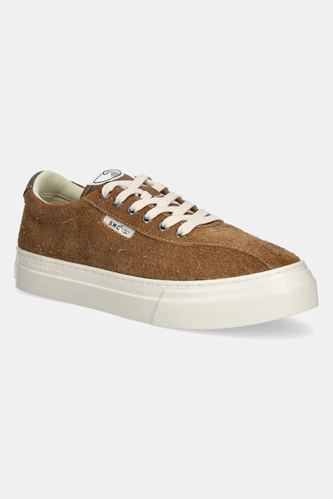 Stepney Workers Club sneakers din piele intoarsă DELLOW 02 CUP SUEDE culoarea maro, YA22205