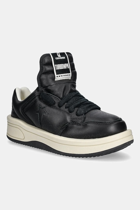 Kožené tenisky Rick Owens DRKSHDW x Converse TURBOWPN OX čierna farba, DC01EX063.A12R0