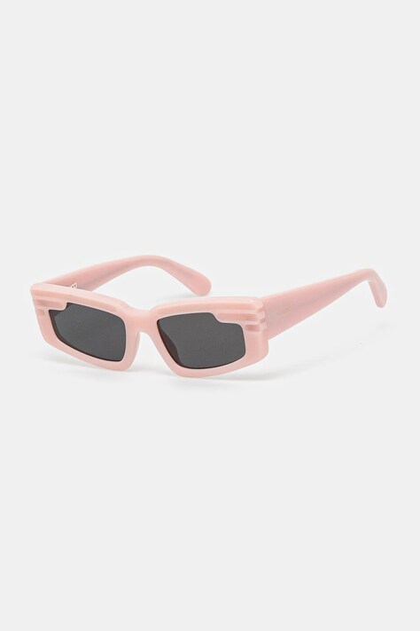 Fiorucci okulary przeciwsłoneczne Rectangular Wing damskie kolor różowy U01FPASU134AC03PN02