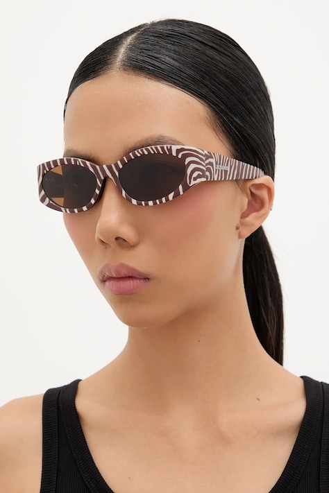 Jacquemus ochelari de soare OVALO culoarea maro, JAC4C11SUN