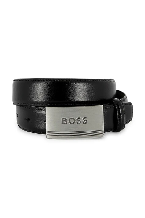 Παιδική δερμάτινη ζώνη BOSS χρώμα: μαύρο, J51741