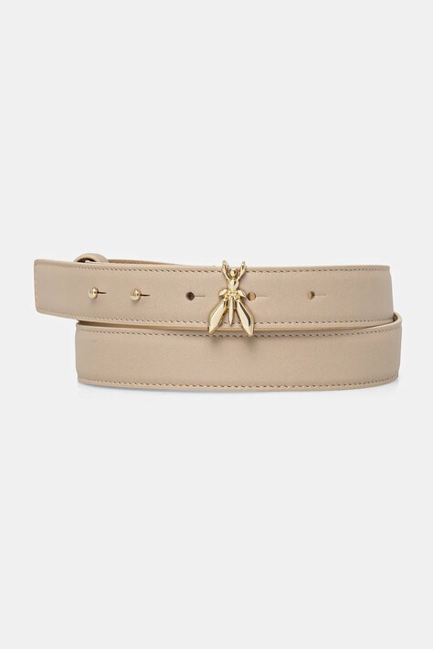 Patrizia Pepe curea de piele femei, culoarea bej, 8W0052 L048