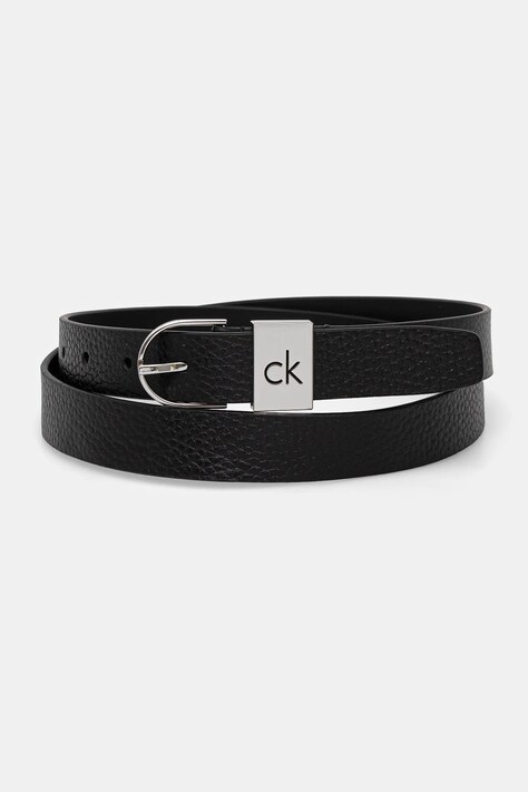 Calvin Klein curea de piele femei, culoarea negru, K60K612856