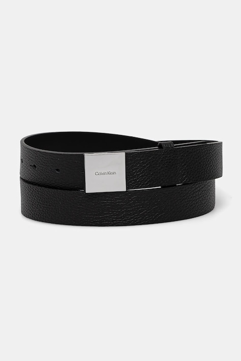 Δερμάτινη ζώνη Calvin Klein χρώμα: μαύρο, K60K612867