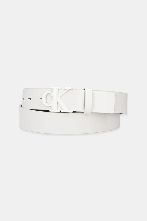 Calvin Klein Jeans curea de piele femei, culoarea bej, K60K613125