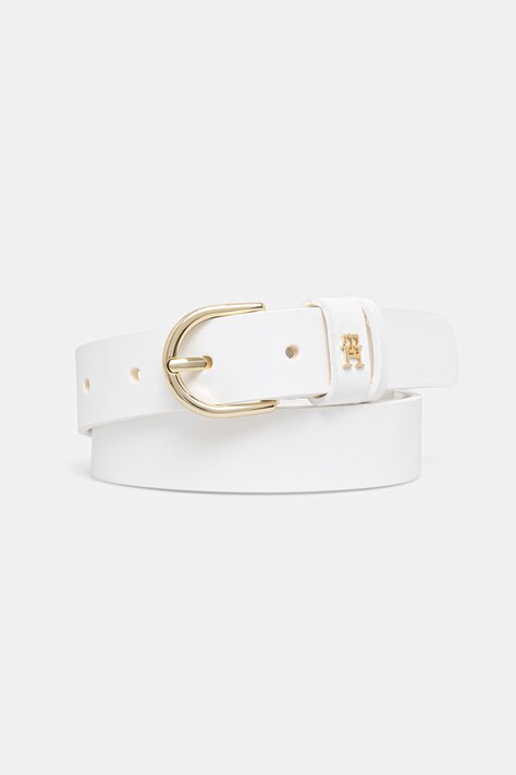 Tommy Hilfiger pasek damski skórzany biały AW0AW16836