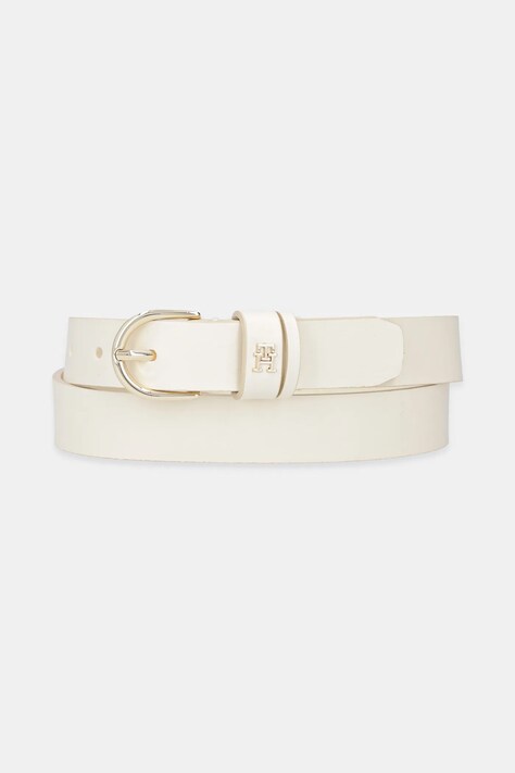 Tommy Hilfiger curea de piele culoarea bej, AW0AW16836