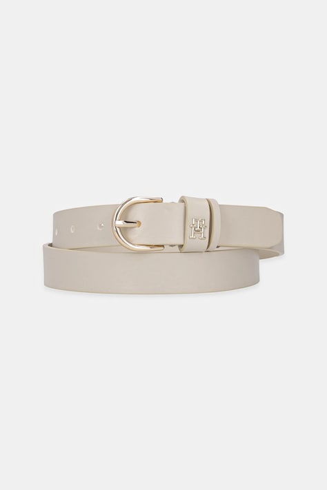 Tommy Hilfiger curea de piele femei, culoarea bej, AW0AW16836