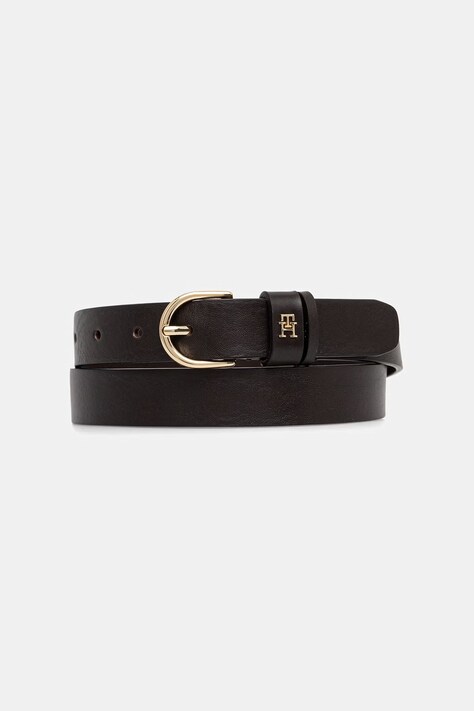 Tommy Hilfiger pasek damski skórzany brązowy AW0AW16836