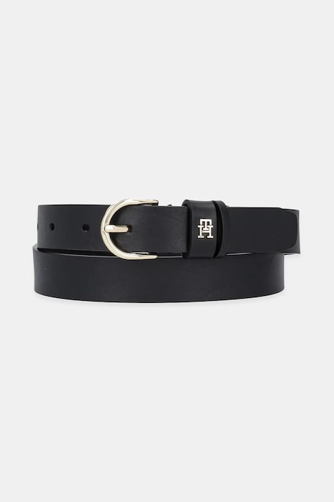Tommy Hilfiger pasek skórzany damski kolor czarny AW0AW16836