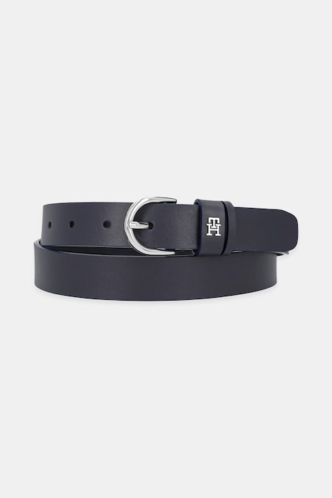 Kožený pásek Tommy Hilfiger dámský, černá barva, AW0AW17279