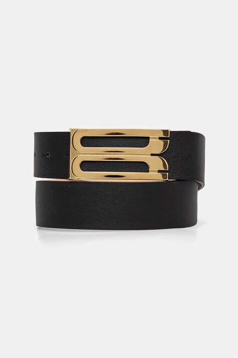 Victoria Beckham curea de piele femei, culoarea negru, 1324ABL005770A