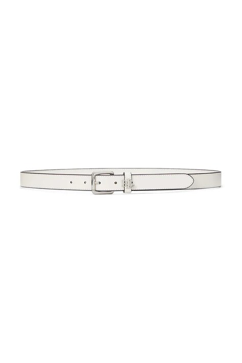 Lauren Ralph Lauren curea de piele femei, culoarea alb, 412968763