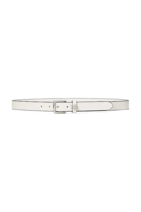 Δερμάτινη ζώνη Lauren Ralph Lauren χρώμα: άσπρο, 412968763