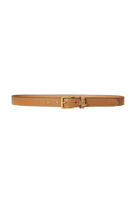 Lauren Ralph Lauren curea de piele femei, culoarea bej, 412968763