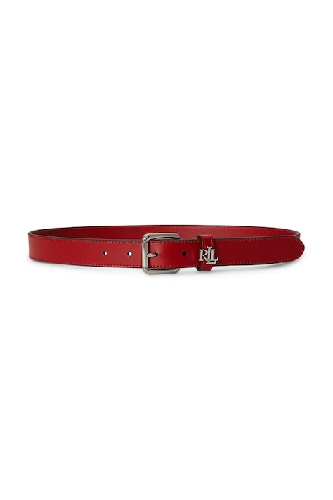 Lauren Ralph Lauren Pasek damski skórzany czerwony 412968763