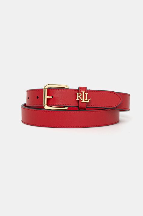 Lauren Ralph Lauren cintura in pelle donna colore rosso 412968763